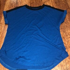 Blue and Black Women's Top
